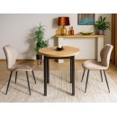 Стол обеденный SIGNAL ADAM дуб артизан/черный 80